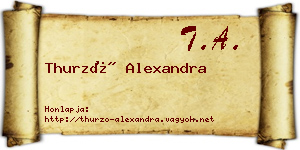 Thurzó Alexandra névjegykártya