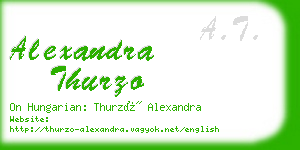 alexandra thurzo business card